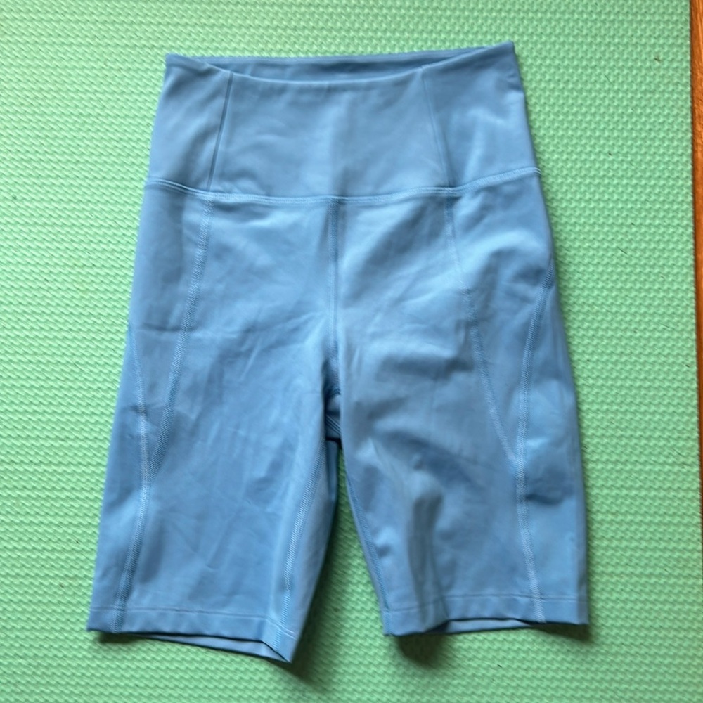 Girlfriend collective bike shorts small blue